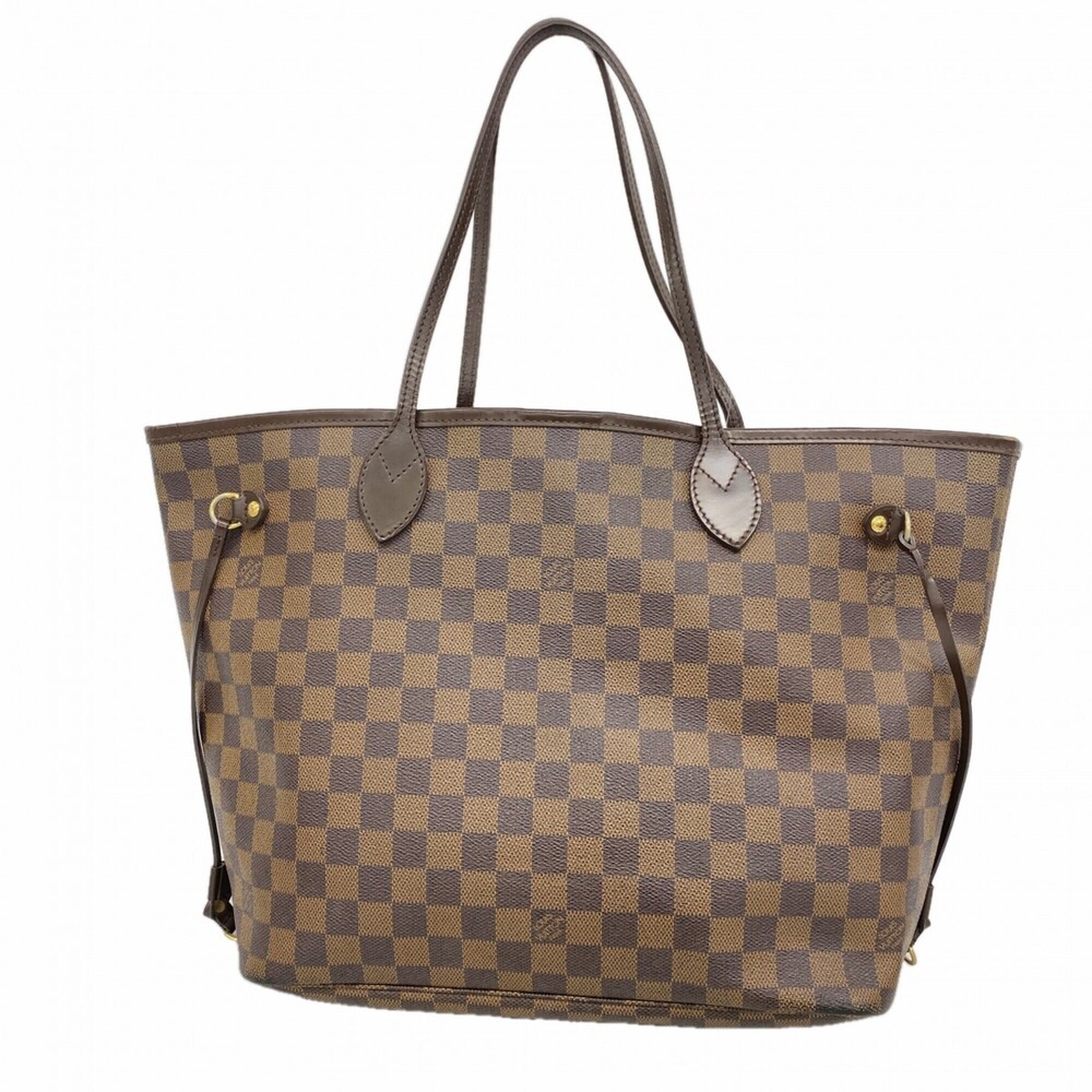 LOUIS VUITTON Brown Damier Neverfull MM Tote Bag